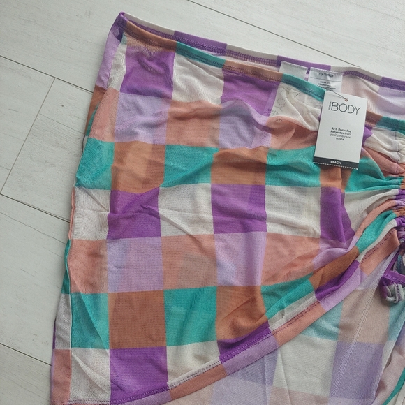 Cotton On BODY NEW Mesh Gathered Beach Mini Skirt - Picture 3 of 9
